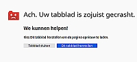 Tabblad gecrasht